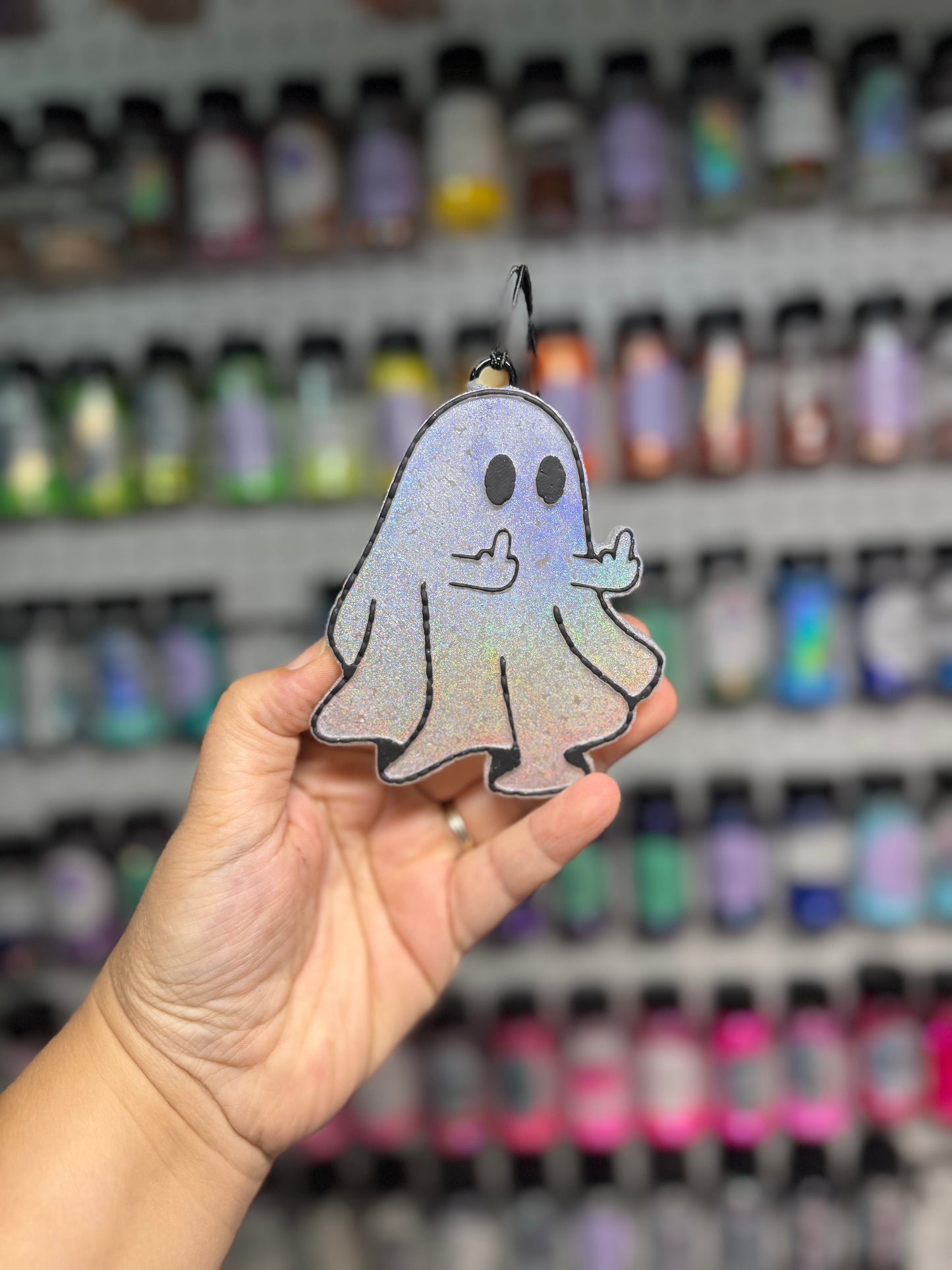 Ghost Flipping Bird • Candy Corn