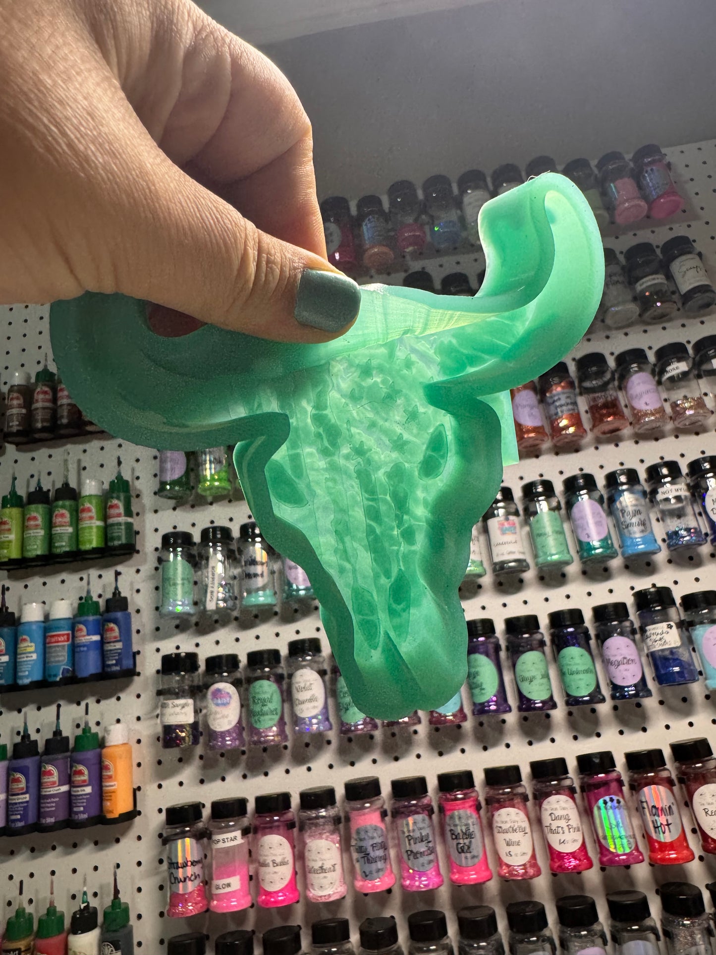 Flag Bull Skull_ MOLD NOT A FRESHIE