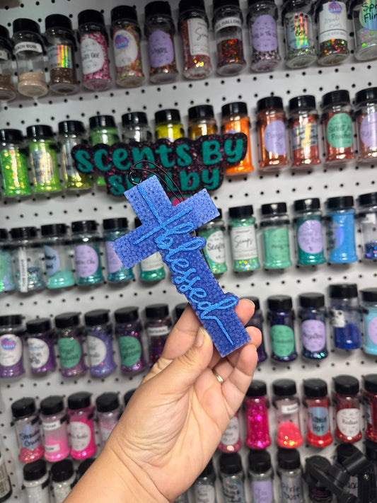 Blue Blessed Cross