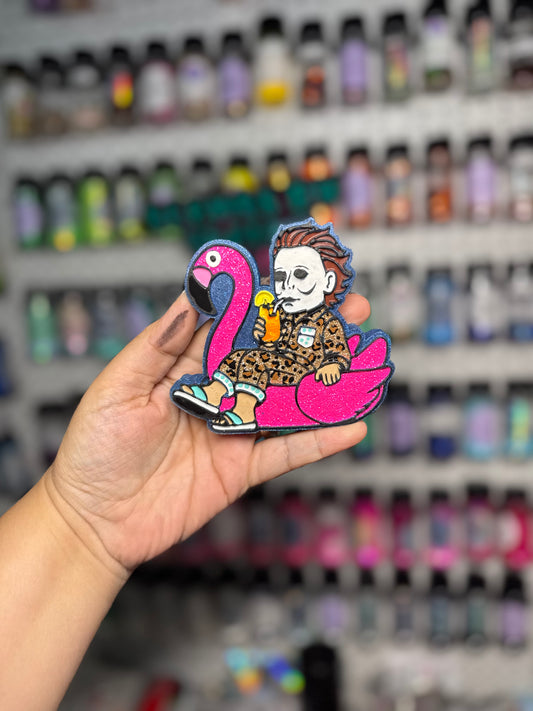 Michael Myers on a Floatie